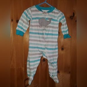 Baby Boy's Whale print footie pajamas